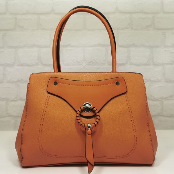 Елегантна дамска чанта Мария оранжева - EvrikaShop