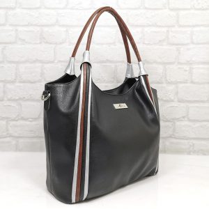 Дамска чанта Еврика черна от еко кожа - EvrikaShop