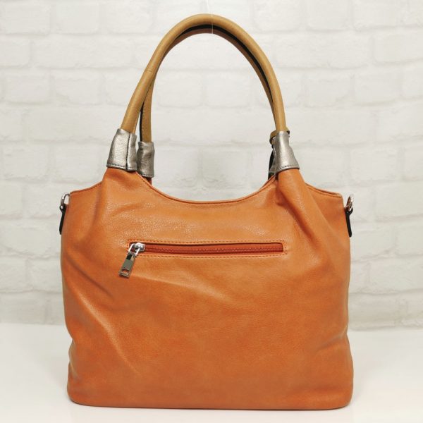 Дамска чанта Мария С портокалова - EvrikaShop
