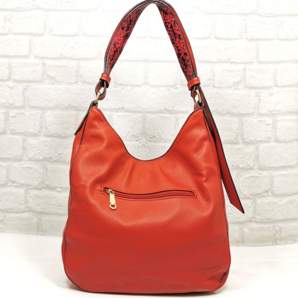 Дамска чанта Мария червена от Италия - EvrikaShop