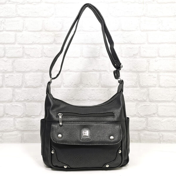 Удобна чанта Еврика черна с много джобджета - EvrikaShop
