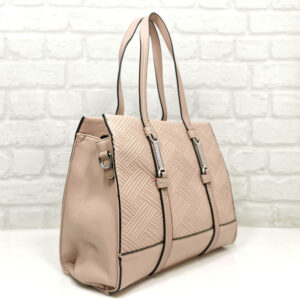Дамска средно голяма чанта Мария С розова - EvrikaShop