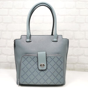 Синя дамска чанта Мария С, внос от Италия - EvrikaShop