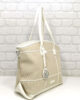 Чанта Мария С 351552ЕБ с бяло, текстил с еко кожа