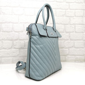 Дамска раница-чанта Мария С синя от Италия - EvrikaShop