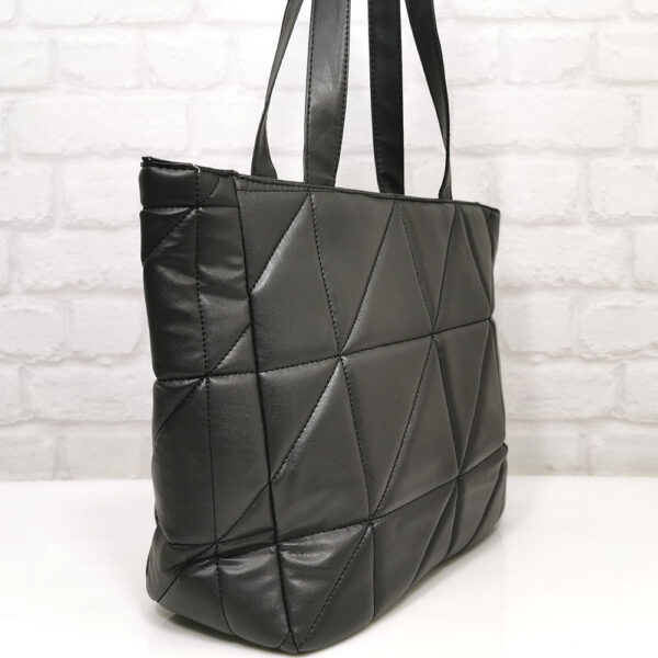 Дамска черна чанта Еврика от еко кожа - EvrikaShop