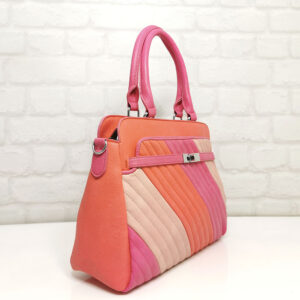 Дамска чанта Мария С оранжева, средно голяма - EvrikaShop