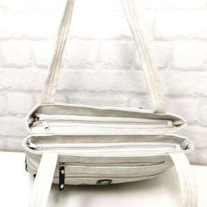 Чанта Еврика в мръсно бяло с много джобчета - EvrikaShop