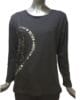 Дамска блуза 6480088Н черна със сребриста щампа