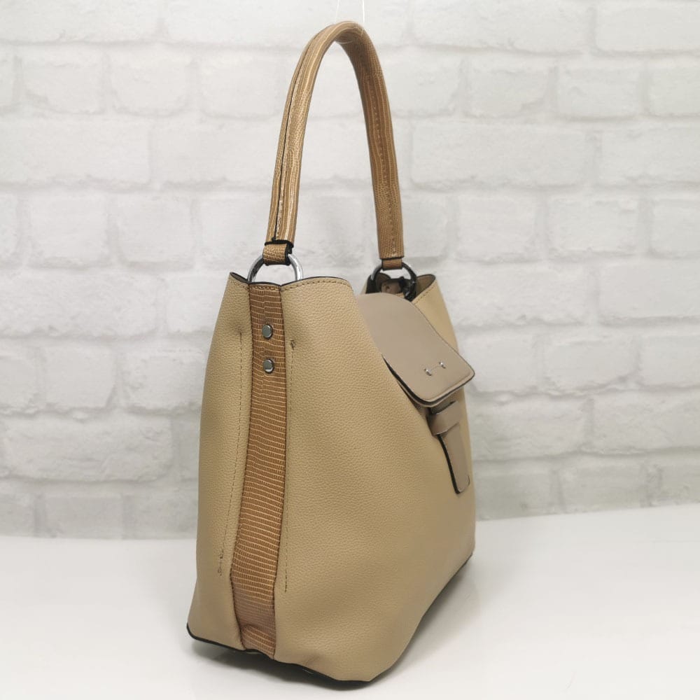 damska-chanta-35885-10 Италианска чанта Мария С бежова - EvrikaShop