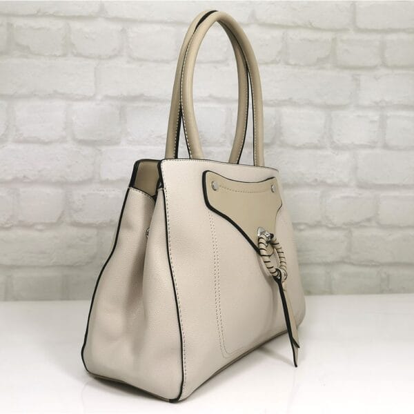 Италианска чанта Мария цвят екрю - EvrikaShop