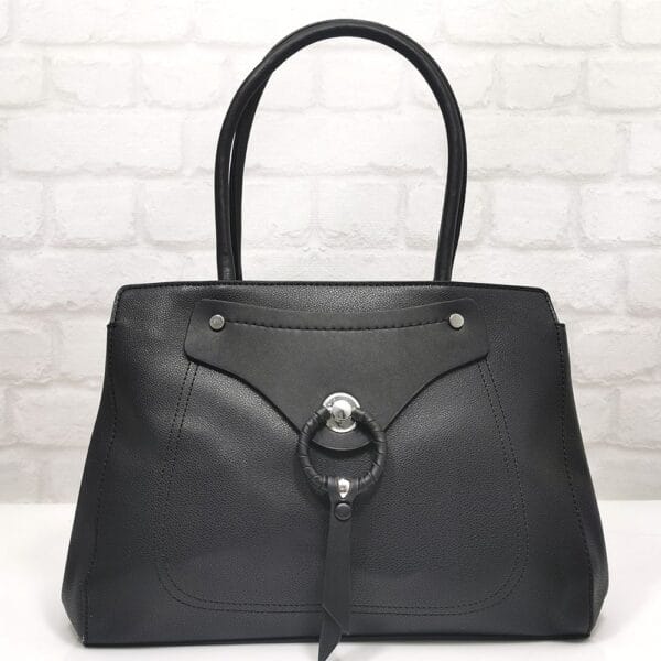 Италианска дамска чанта Мария черна - EvrikaShop