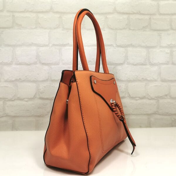 Елегантна дамска чанта Мария оранжева - EvrikaShop