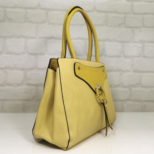 Дамска елегантна чанта Мария жълта - EvrikaShop
