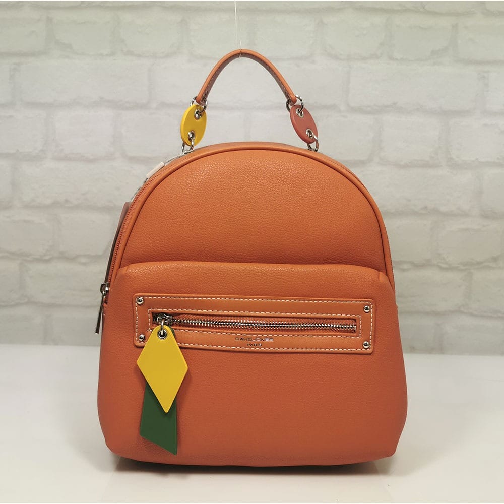 damska-ranichka-David Jones-CM 5624 Дамска раница David Jones оранжева - EvrikaShop