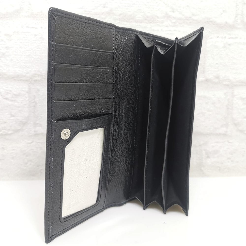 damsko-portmone-1519B-2 Голямо дамско портмоне естествена кожа черно - EvrikaShop