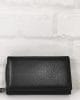 Дамско портмоне от естествена кожа 1000Н в черно, средно по големина