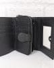 Дамско портмоне от естествена кожа 1000Н в черно, средно по големина