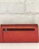 Дамско портмоне естествена кожа 501СН червено с оранжево, голямо Дамско портмоне естествена кожа 501СН червено с оранжево, голямо