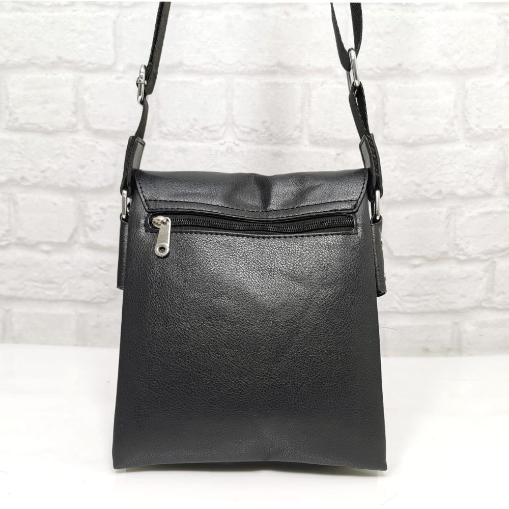 majka-chanta-089-2-2 Средна мъжка чанта от черна кожа - EvrikaShop