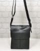 Мъжка чанта 094Н от черна кожа, малка