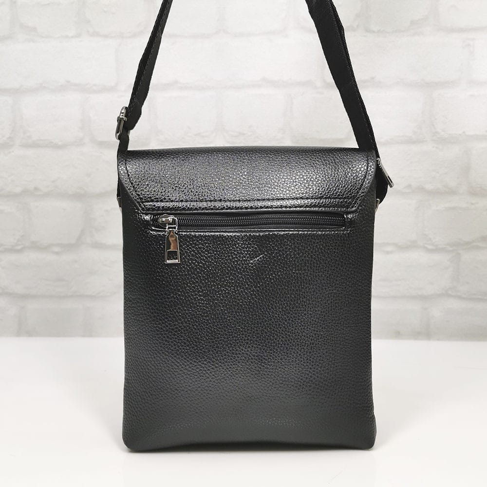 majka-chanta-9004-3-2 Голяма мъжка кожена чанта черна - онлайн магазин EvrikaShop