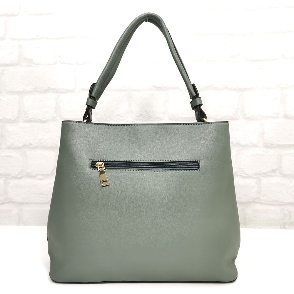 damska-chanta-351045-11 Дамска чанта Мария зелена с преливащ ефект - EvrikaShop