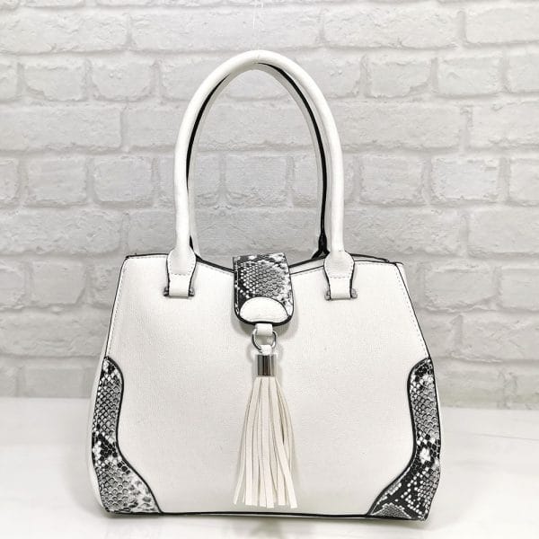 Дамска чанта Мария С бяла малка - EvrikaShop