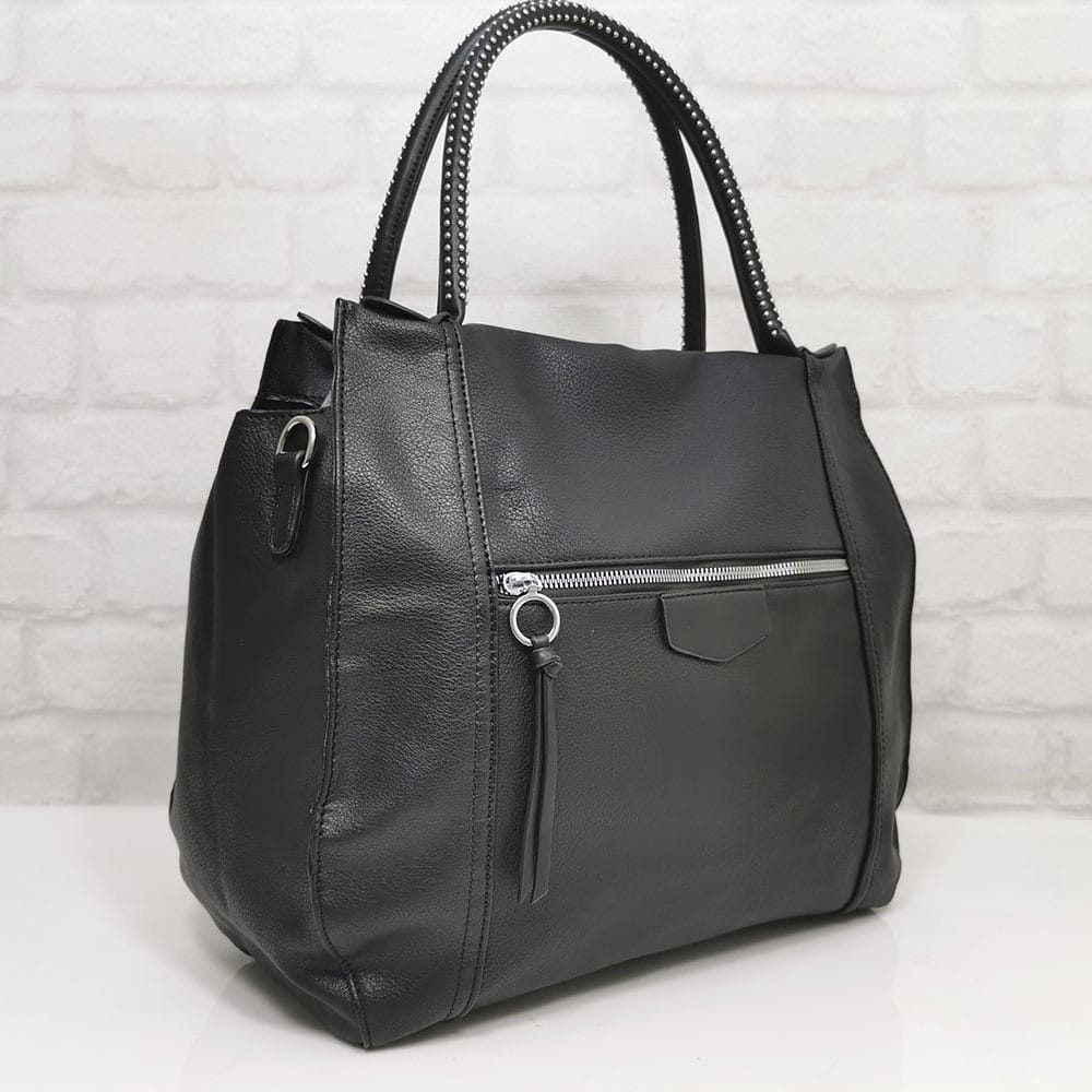 damska-chanta-351125-19 Дамска чанта Мария С черна тип торба - EvrikaShop