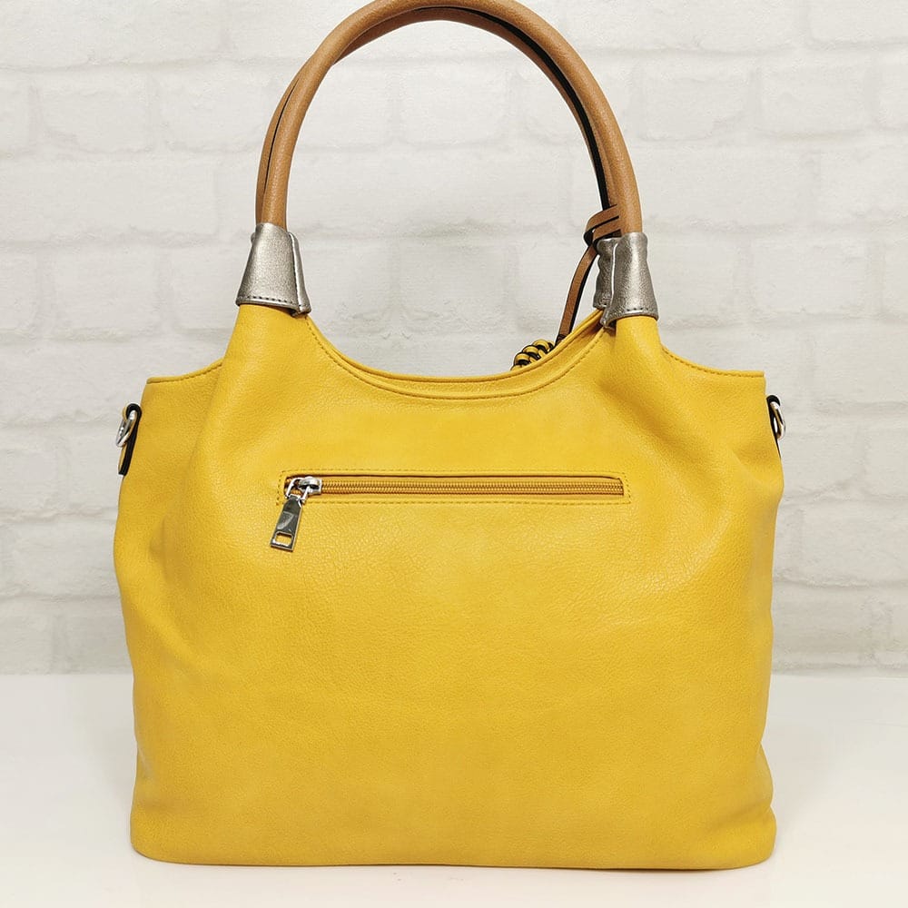 damska-chanta-351129-12 Дамска чанта Мария С жълта от Италия - EvrikaShop
