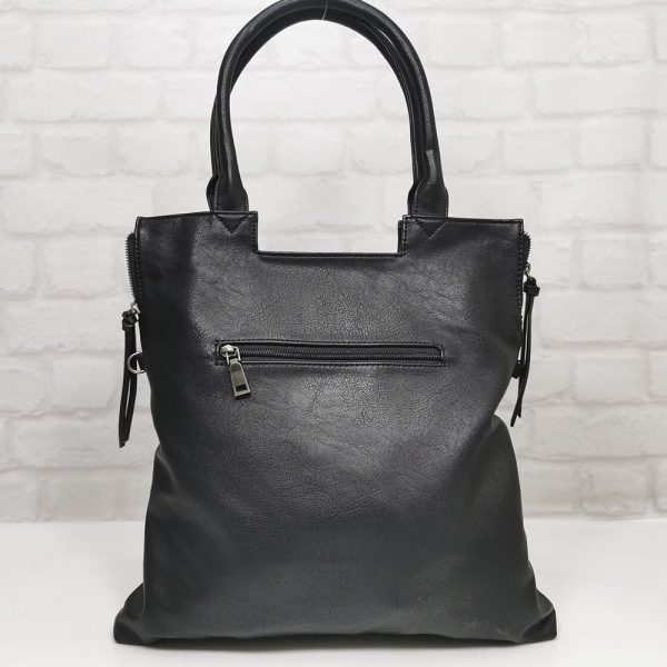 Дамска чанта Мария С черна от Италия - EvrikaShop