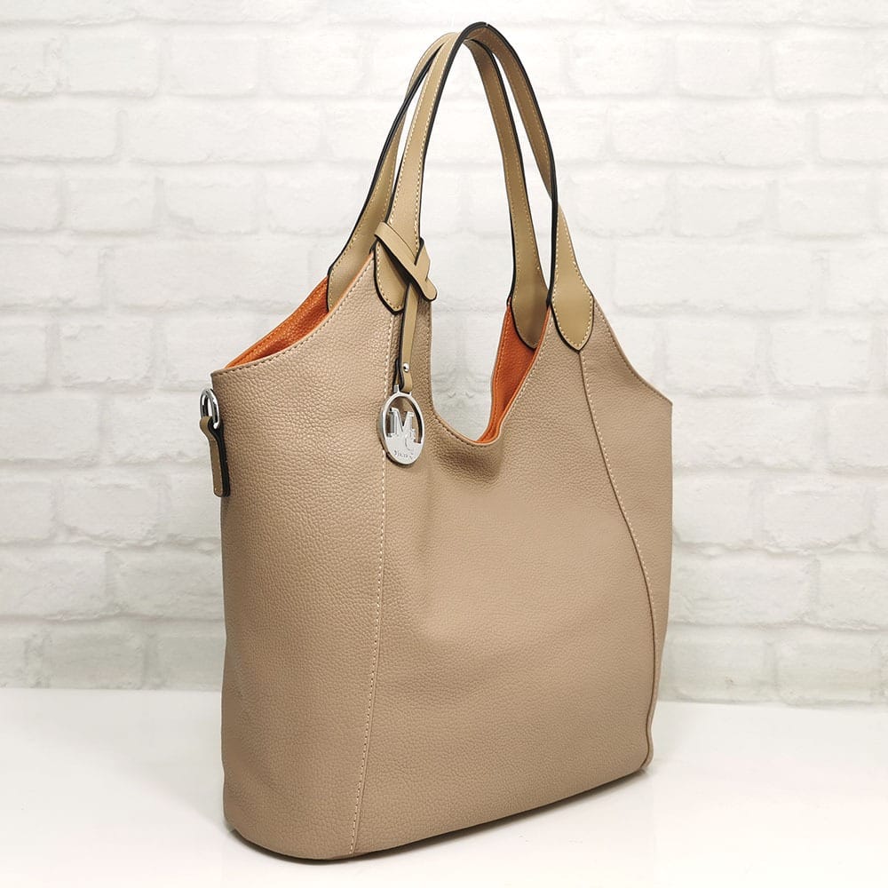 damska-chanta-351152-15 Чанта Мария двулицева бежово/оранжево - EvrikaShop