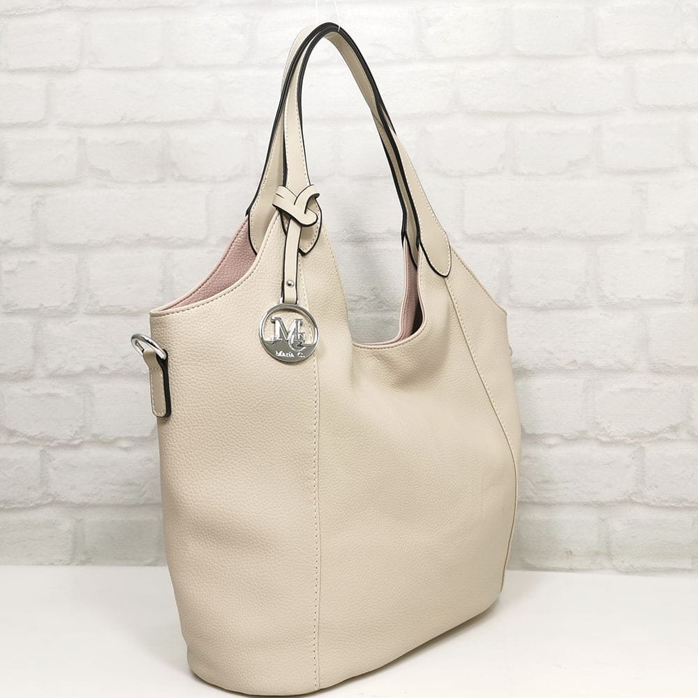 damska-chanta-351152-5 Чанта Мария двулицева екрю/розово - EvrikaShop