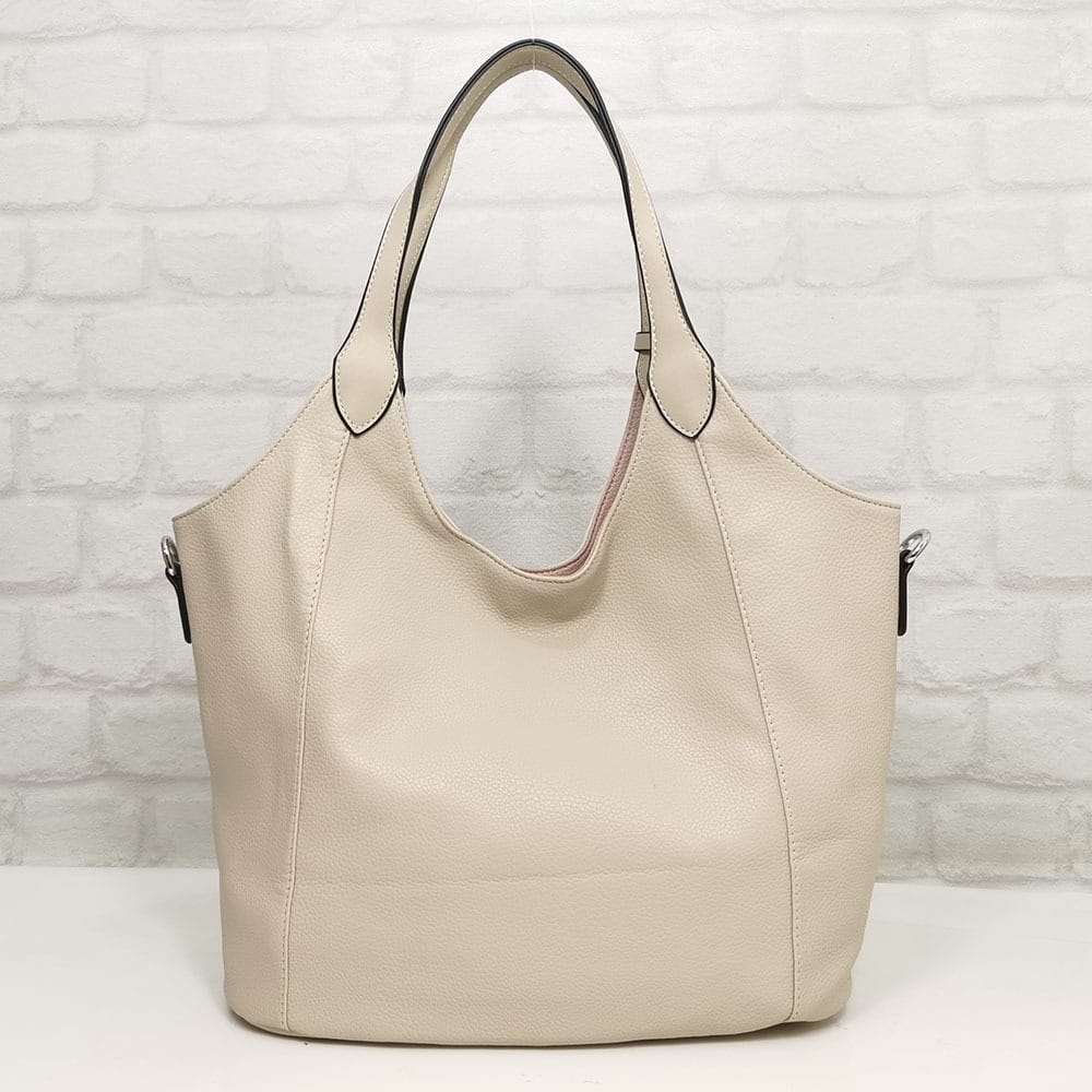 damska-chanta-351152-6 Чанта Мария двулицева екрю/розово - EvrikaShop