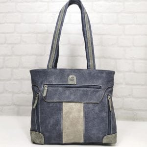 Чанта Еврика 56230Д еко кожа имитация на дънков плат - EvrikaShop