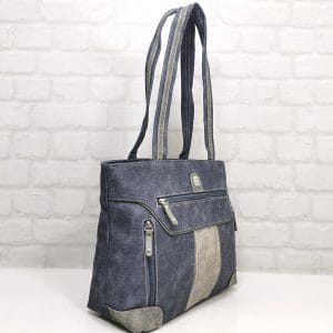 Чанта Еврика 56230Д еко кожа имитация на дънков плат - EvrikaShop