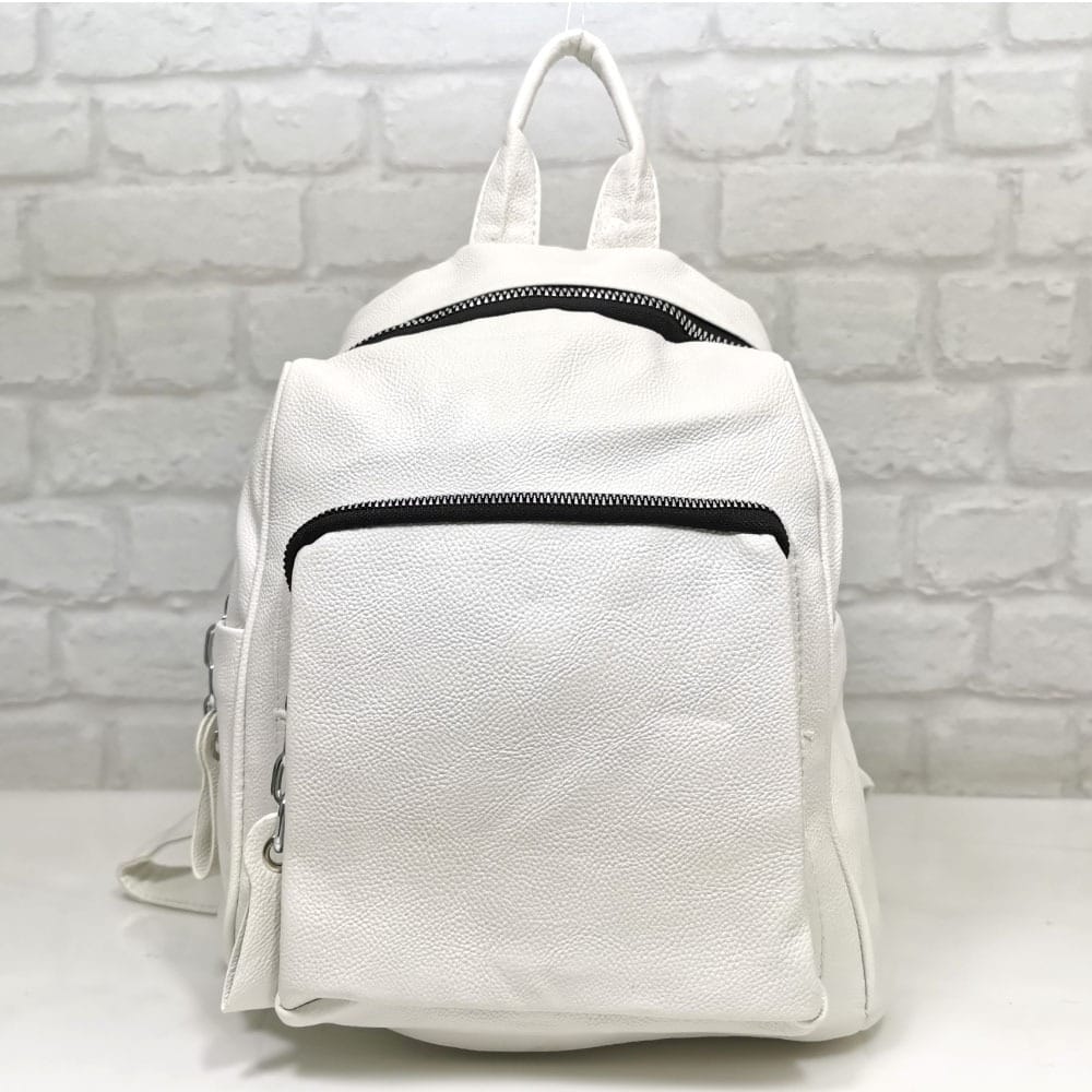 damska-ranica-0020 Дамска раница Еврика бяла, средно голяма - EvrikaShop