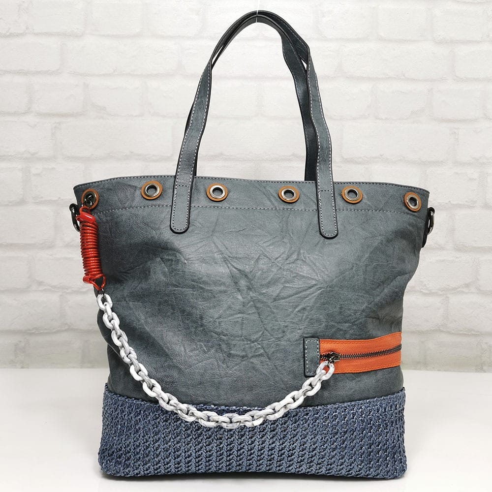 damska-chanta-351154-18 Чанта Мария С синя голяма от Италия - EvrikaShop