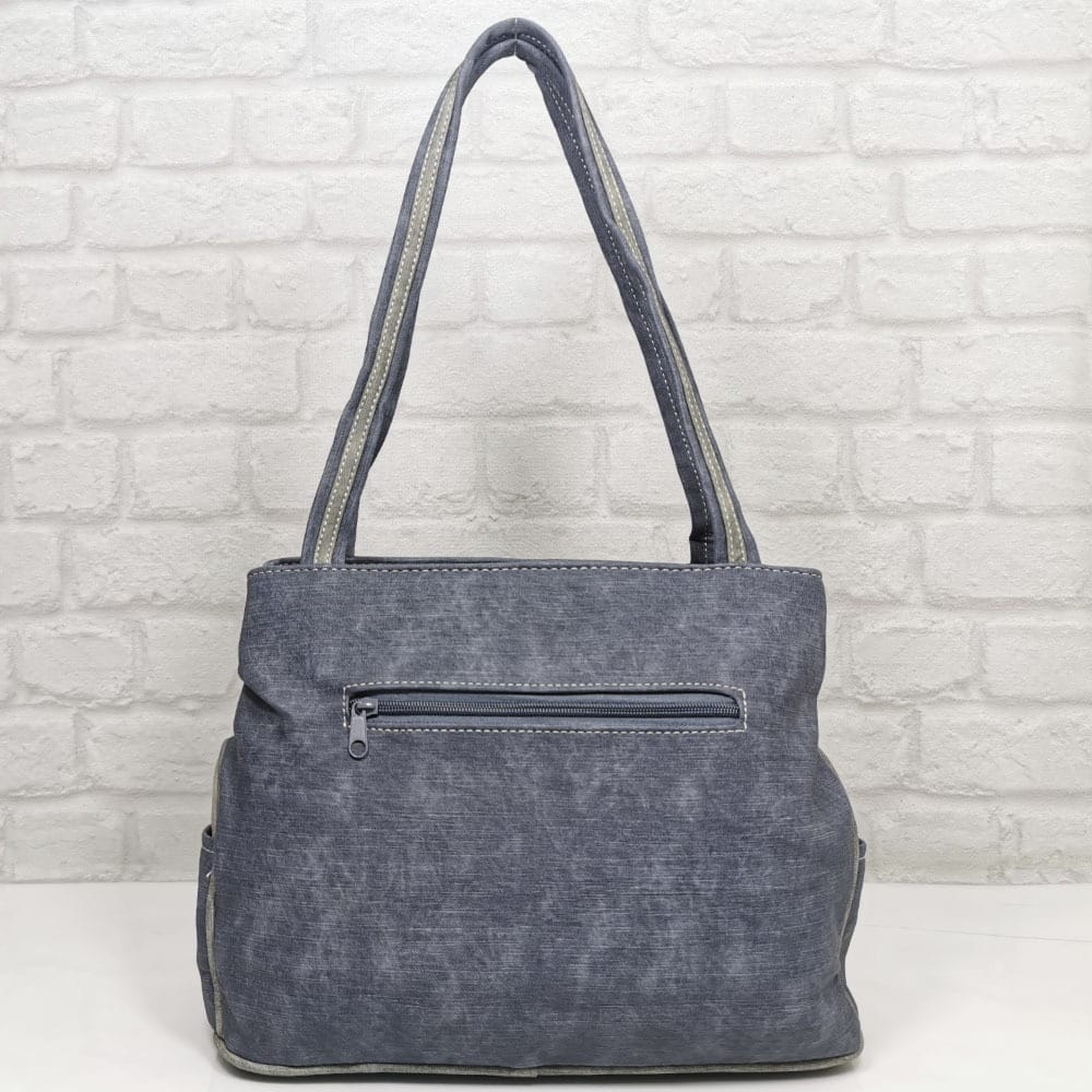 damska-chanta-56270ND-2 Чанта Еврика синя еко кожа, имитация на дънков плат - EvrikaShop