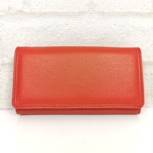 Дамско портмоне естествена кожа 1001СН ярко червено, голямо