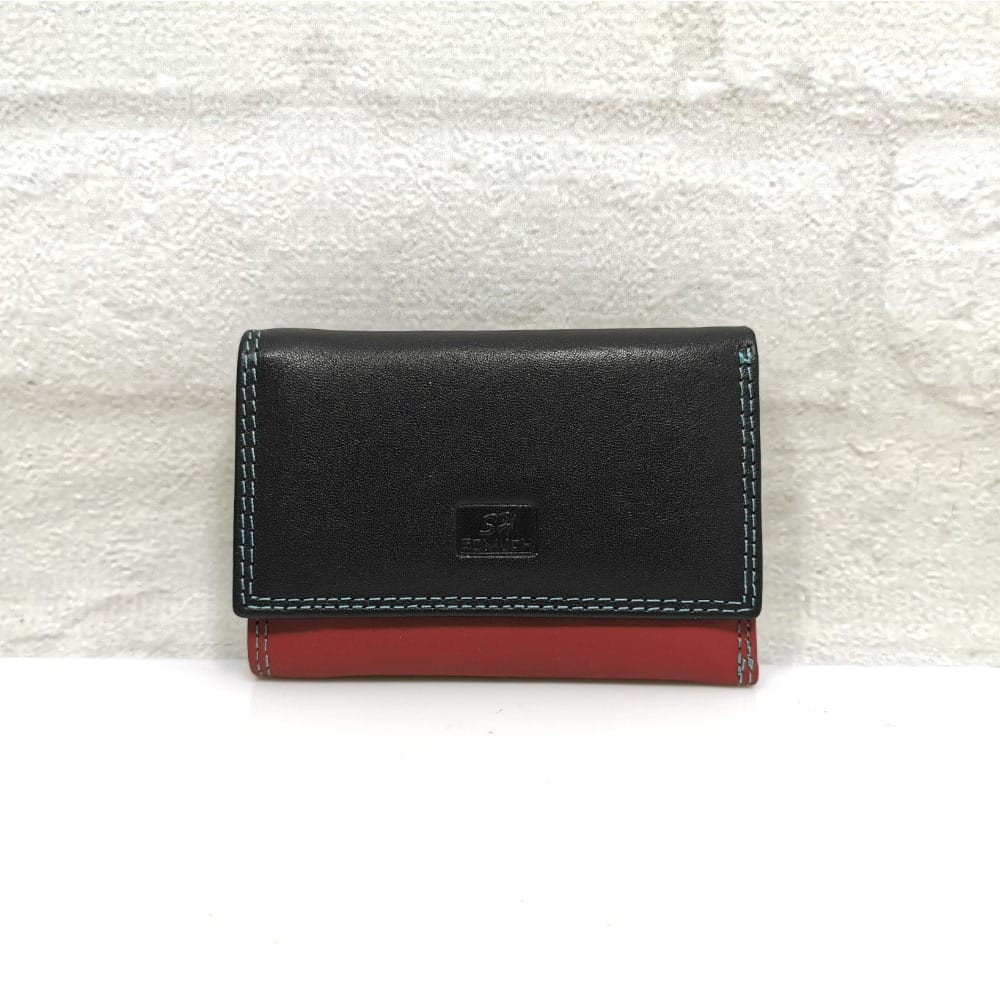 damsko-portmone-418aa-5 Дамско портмоне естествена кожа 418МА многоцветно, малко