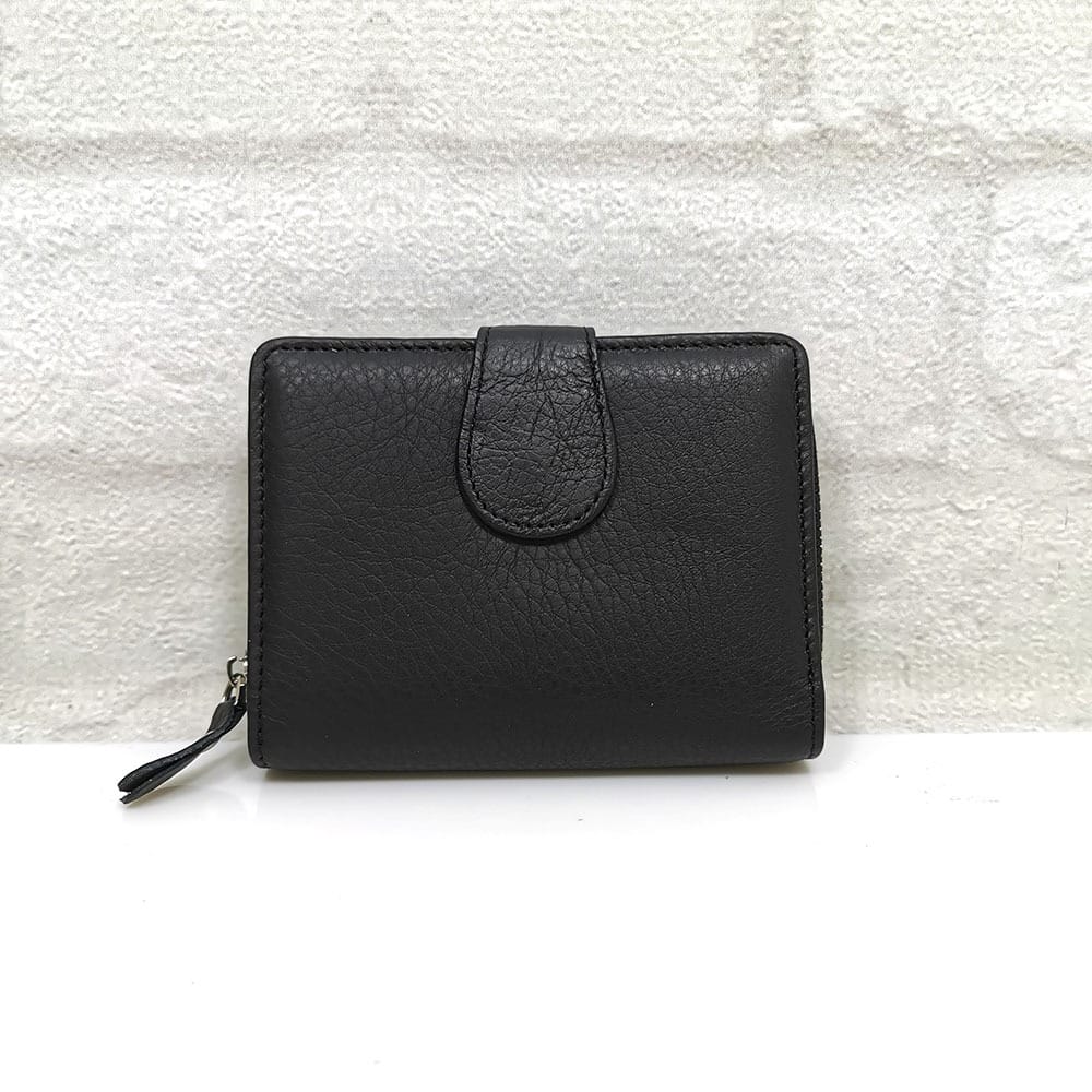 damsko-portmone-999-6 Дамско портмоне естествена кожа 999Н черно, малко