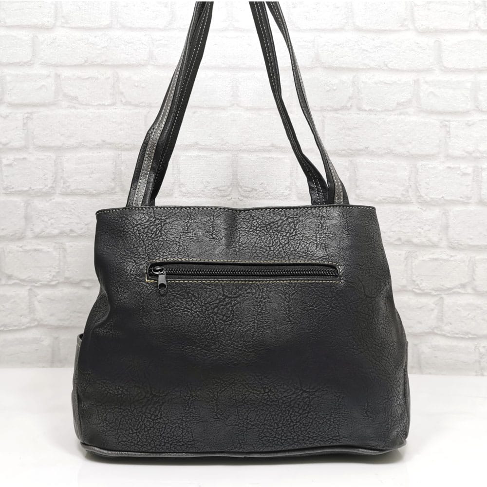 damska-chanta-56270HC-3 Ежедневна чанта Еврика черна със сиво - EvrikaShop