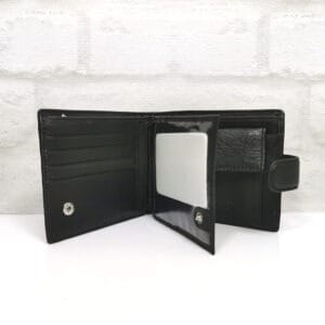 Мъжки портфейл естествена кожа 242Н черен, хоризонтален