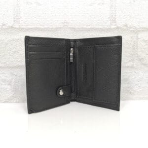 Мъжки портфейл естествена кожа 61482Н черен, вертикален