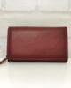Дамско портмоне естествена кожа 1000БО бордо, средно по големина
