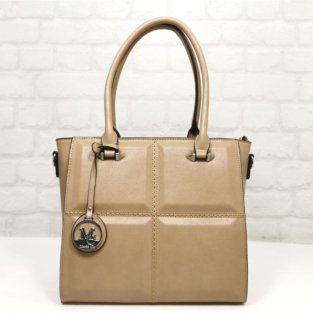 damska-chanta-351395-15 Тъмно бежова дамска чанта Мария С - EvrikaShop