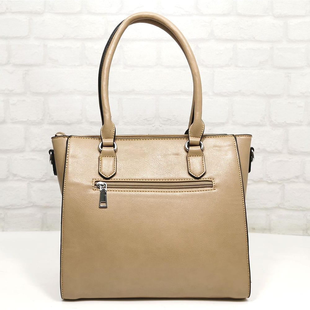 damska-chanta-351395-17 Тъмно бежова дамска чанта Мария С - EvrikaShop