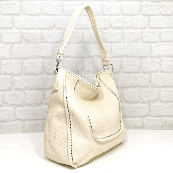 Спортно-елегантна дамска чанта Мария С екрю - EvrikaShop