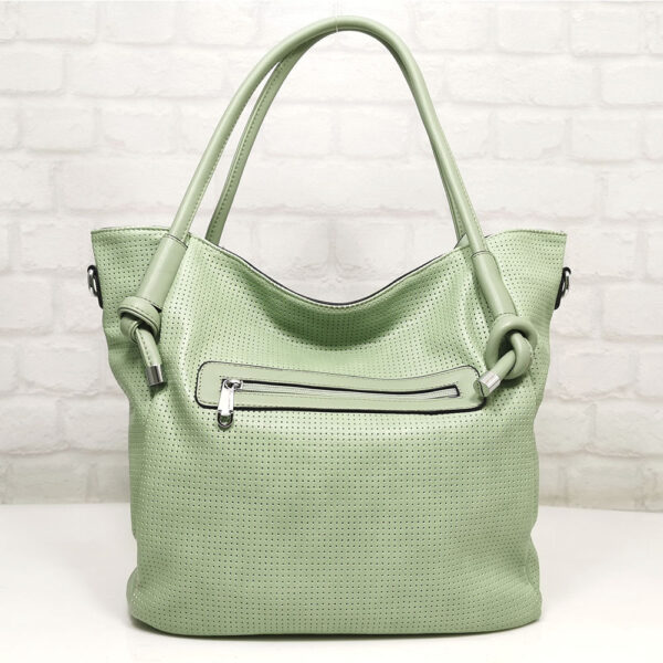 Голяма дамска чанта Мария С зелена - EvrikaShop